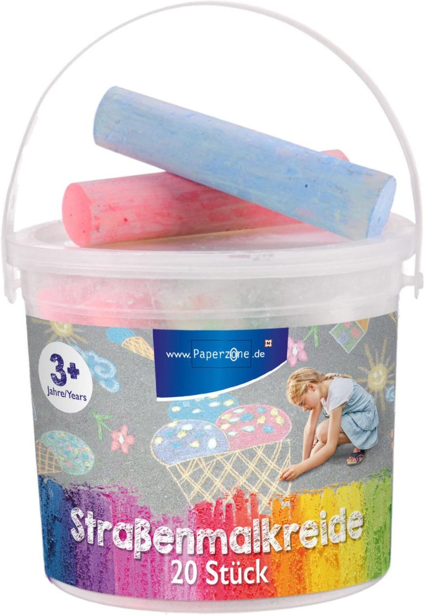Paperzone Straßenmalkreide Mehrfarbig