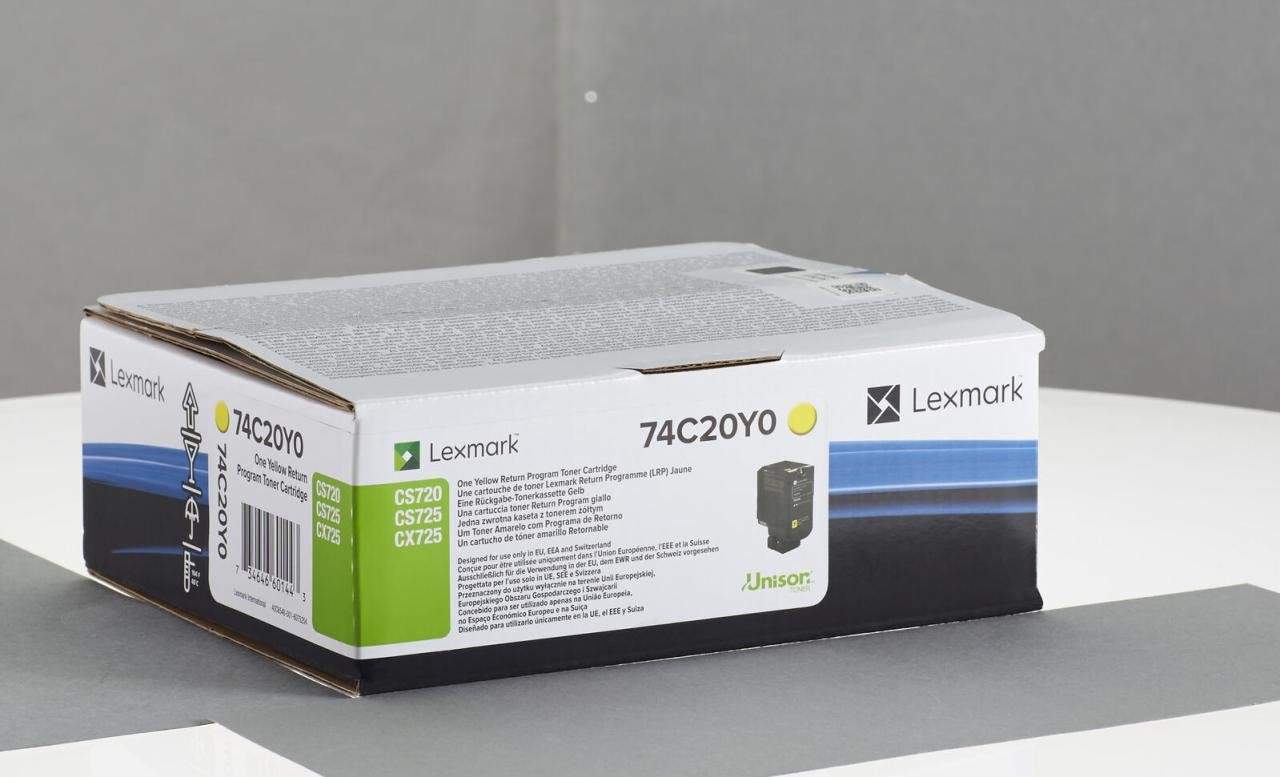 Lexmark Original Toner - gelb (74C20Y0) für CS720de/dte, CS725de/dte, CX725de/dhe/dthe