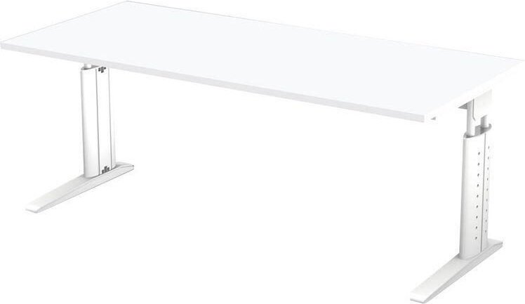HAMMERBACHER höhenverstellbarer Schreibtisch VUS19/W/W weiß