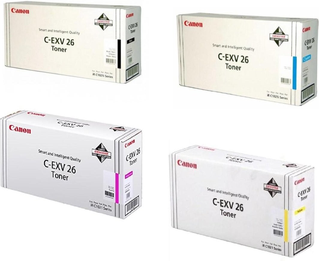 Canon Original Toner C-EXV26 4er-Set schwarz, cyan, magenta, gelb 6.000 Seiten