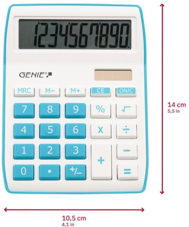 GENIE Tischrechner 840b weiß/blau