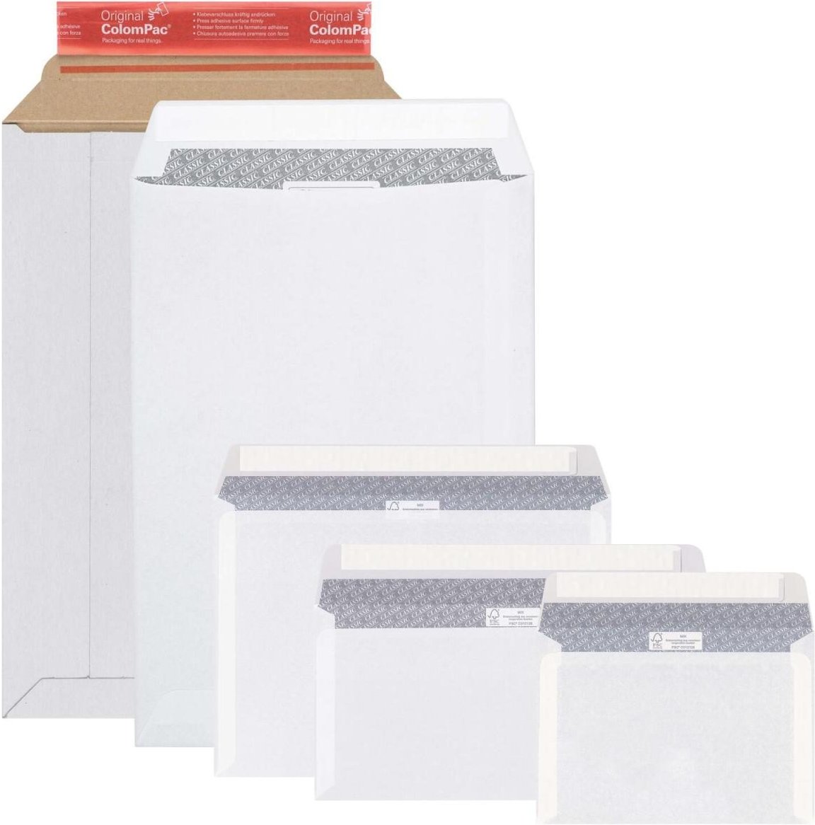 ÖKI Briefumschläge-Set sortiert ohne Fenster haftklebend