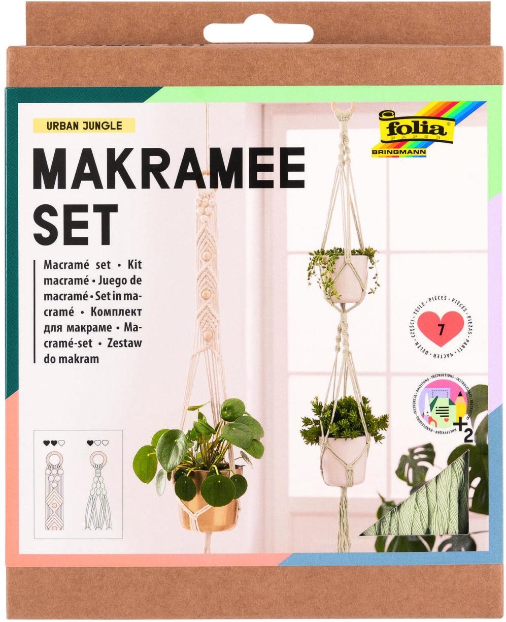 folia Makramee-Set natur, rosé