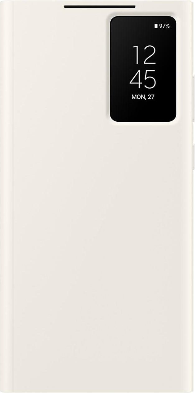 Samsung Smart View Wallet Case für Galaxy S23 Ultra (Creme)