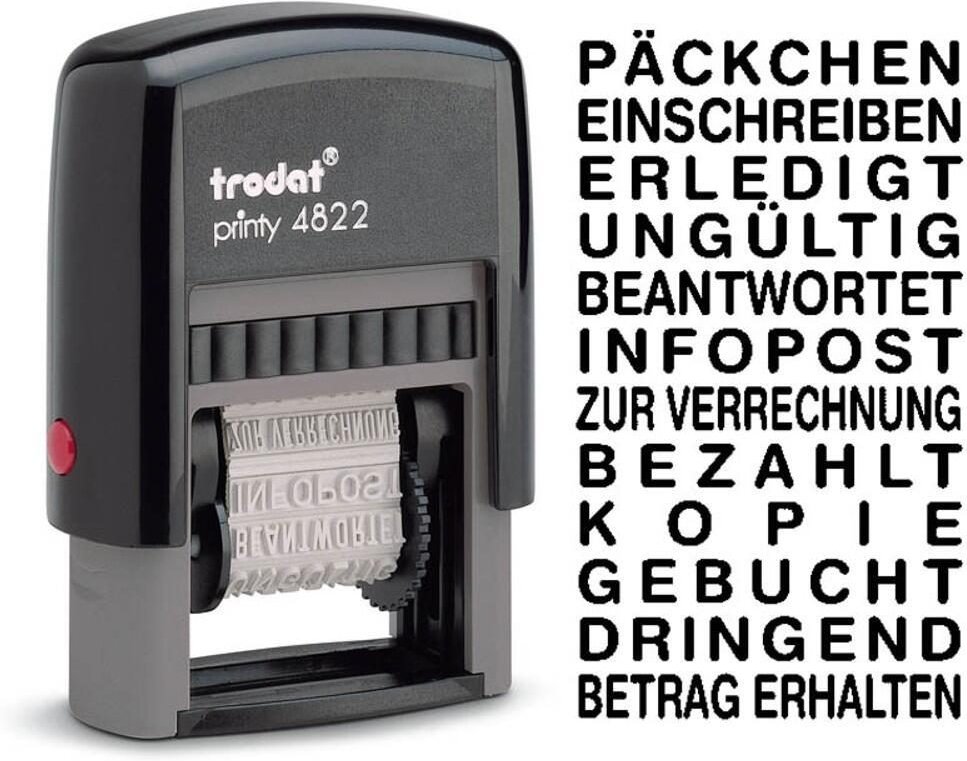 Thumbnail - trodat Textstempel printy 4822 selbstfärbend - schwarz