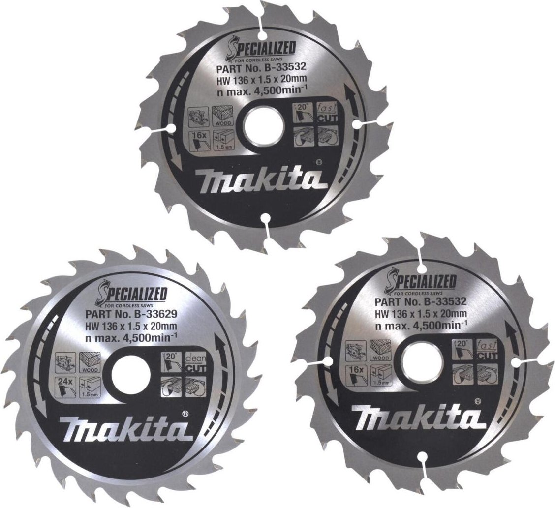 makita B-33897 Kreissägeblätter-Set 3-teilig