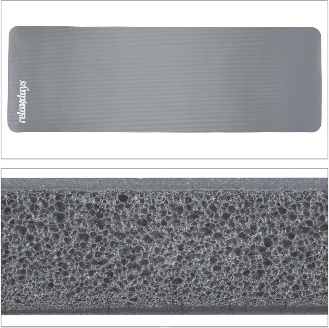 Thumbnail - relaxdays Yogamatte grau 60,0 x 180,0 x 1,0
