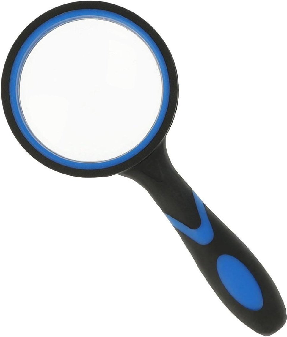 WESTCOTT Lupe schwarz/blau 5-fach, Ø 50 mm