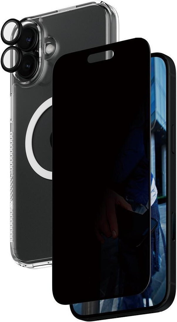 PanzerGlass® 3-in-1 Privacy Protection Schutzset für iPhone 16 Plus