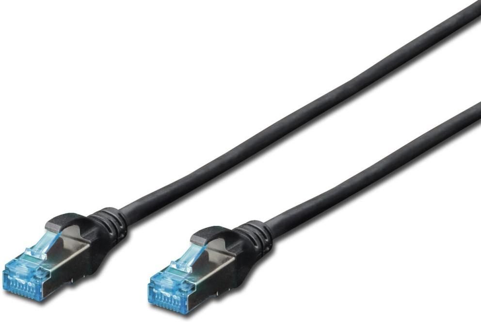 DIGITUS Patch-Kabel RJ-45 (M) zu RJ-45 (M) 2m Kupfer SF/UTP Cat 5e schwarz (DK-1531-020/BL)