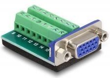 Delock Terminalblock zu VGA Buchse