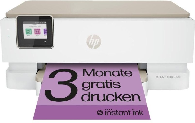 3 Probemonate HP Instant Ink – bis zu 700 Seiten/Monat inklusive, egal welcher Tarif* HP ENVY Inspire 7220e Tintenstrahl...