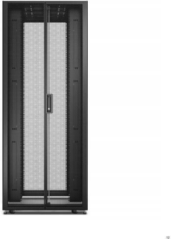 APC Easy Rack 800mm/48HE/1000mm mit Dach, Seitenwand, Rollen, Füßen und 4 Halterungen, ohne Boden, schwarz (ER8802)