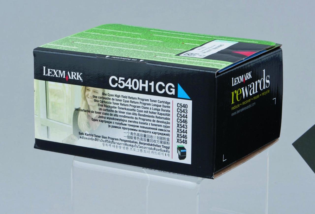 X546dtn, X548de/dte Lexmark Original Toner cyan 2.000 Seiten (C540H1CG) für C540n, C543dn, C544dn/dtn/dw/n, C546dtn, X54...
