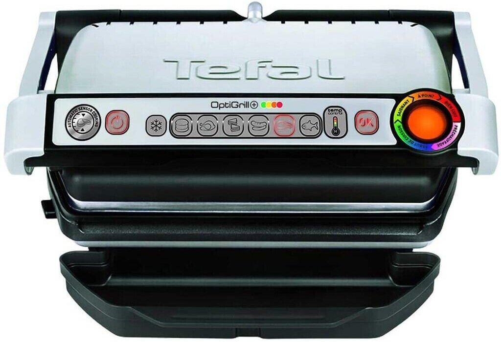 Tefal OptiGrill+ inkl. Waffeleinsatz, elektrisch, schwarz/silber