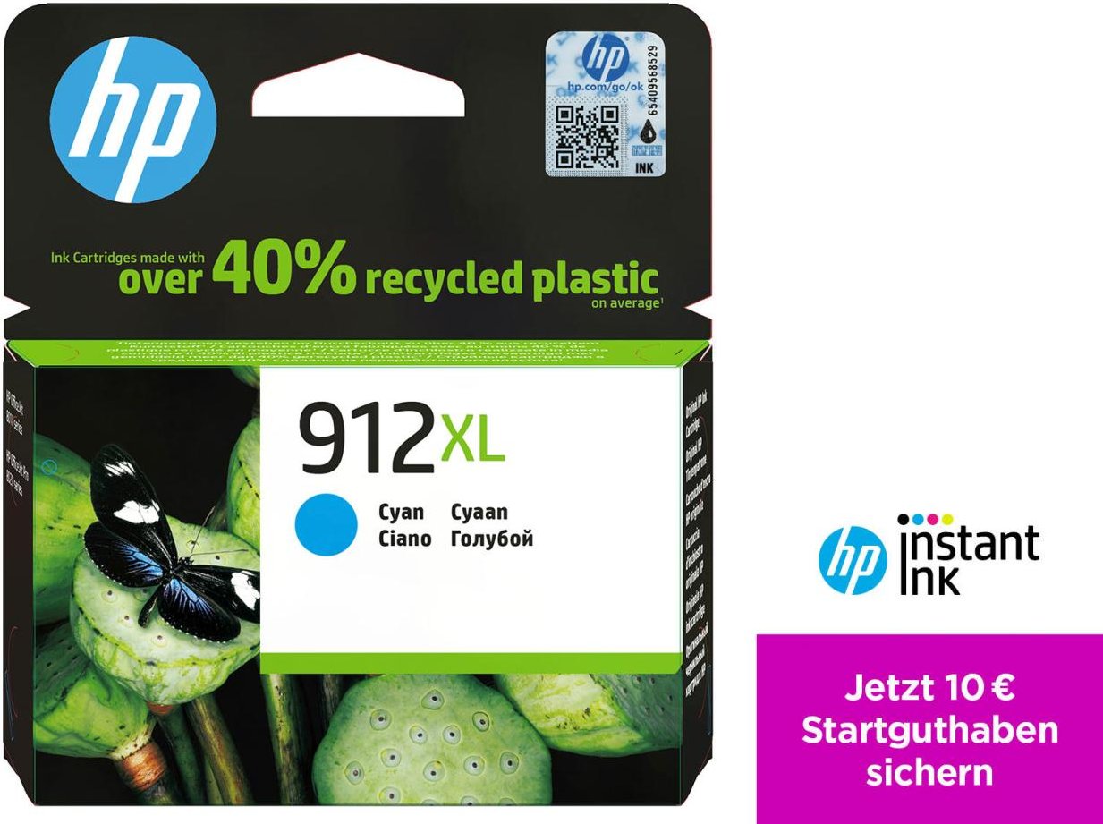 Thumbnail - HP Original 912XL Druckerpatrone - cyan (3YL81AE)
