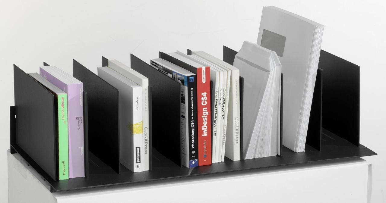 PAPERFLOW Buchstütze 85,8 x 32,3 x 23,3 cm schwarz