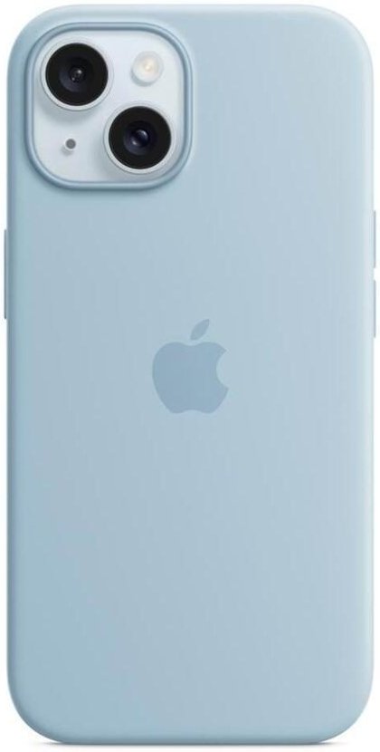 Apple iPhone 15 Silikon Case mit MagSafe - Hellblau