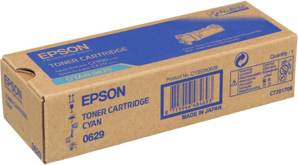 Epson Original Toner cyan 2.500 Seiten (C13S050629)
