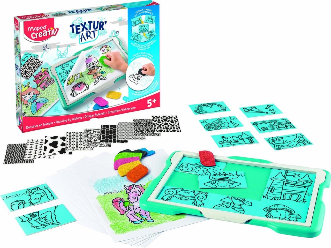 Thumbnail - Maped® Creativ Magische Maltafel TEXTUR´ART Ritter türkis