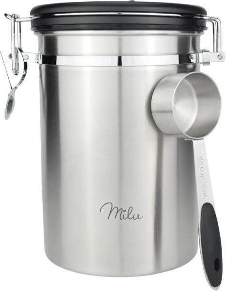 Milu Vorratsdose 15 cm hoch 500,0 g silber