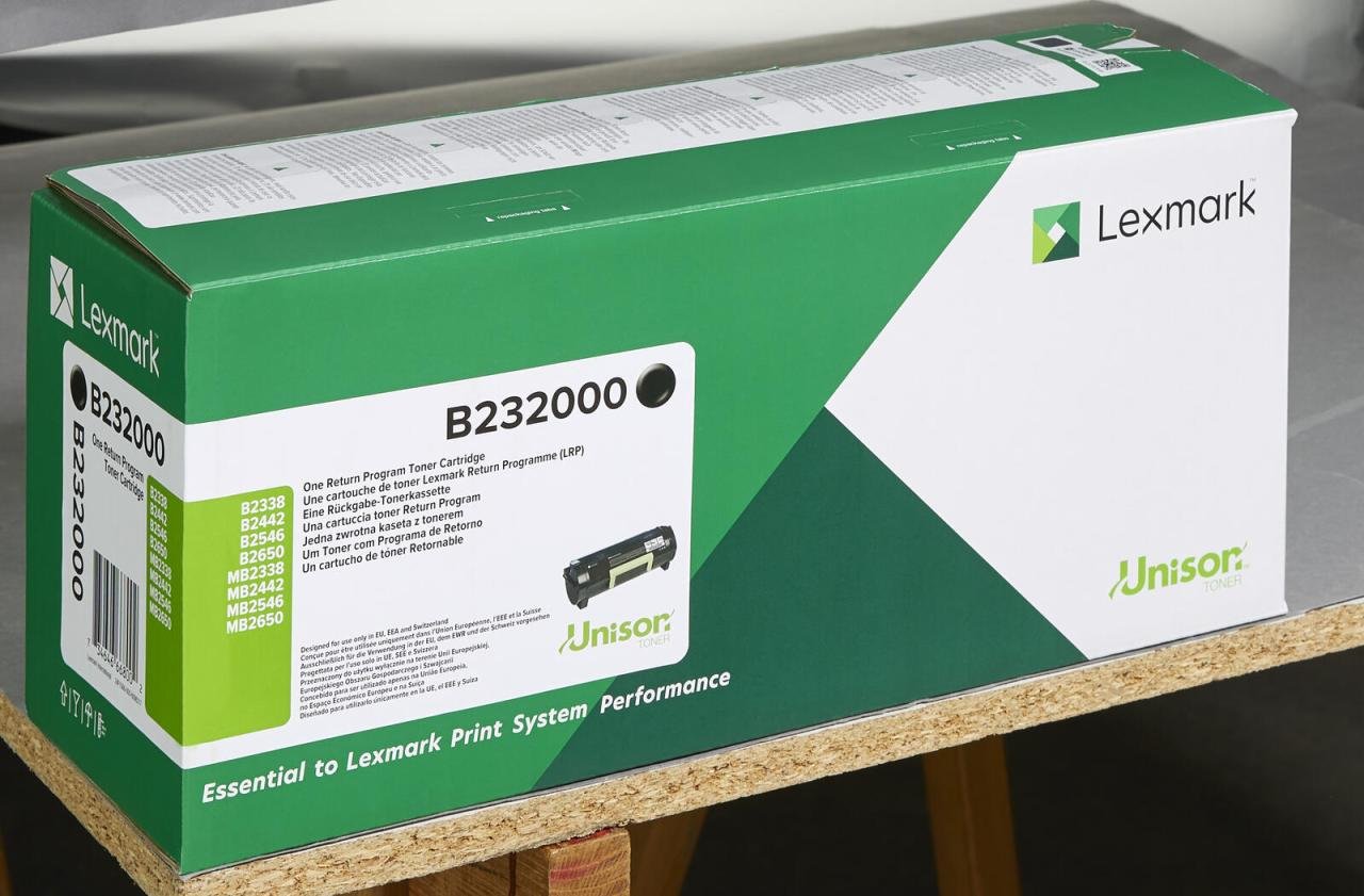 Lexmark Original Toner schwarz 3.000 Seiten (B232000) für B2338dw, B2442dw, B2546dw, B2650dw, MB2338adw, MB2442adwe