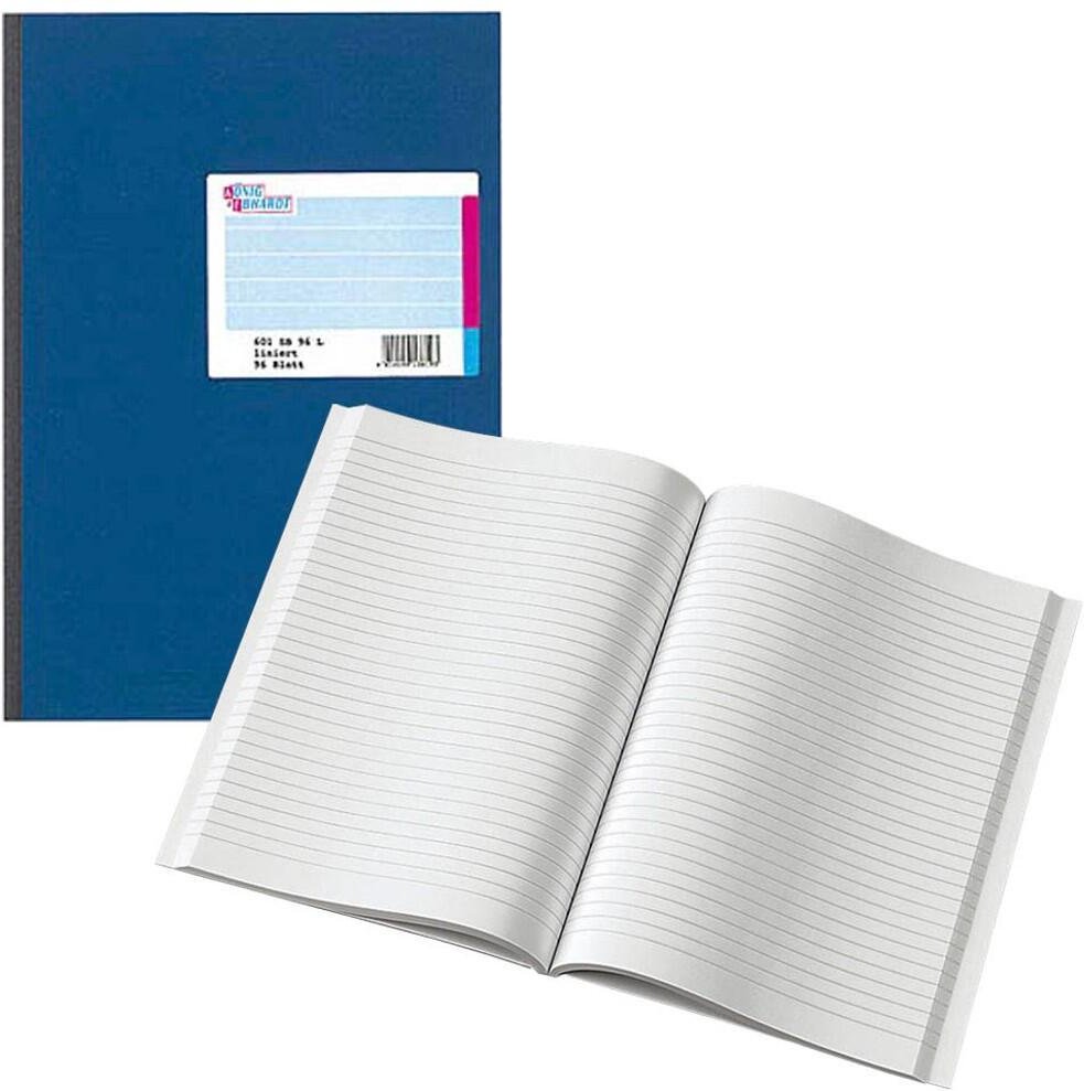 KÖNIG & EBHARDT Geschäftsbuch DIN A4 liniert, blau Softcover - 192 Seiten