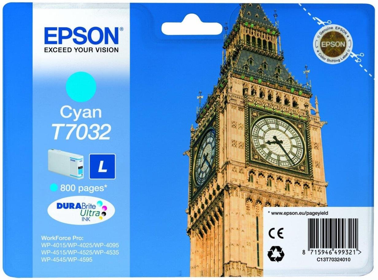Epson Original T7032 Druckerpatrone - cyan (C13T70324010)