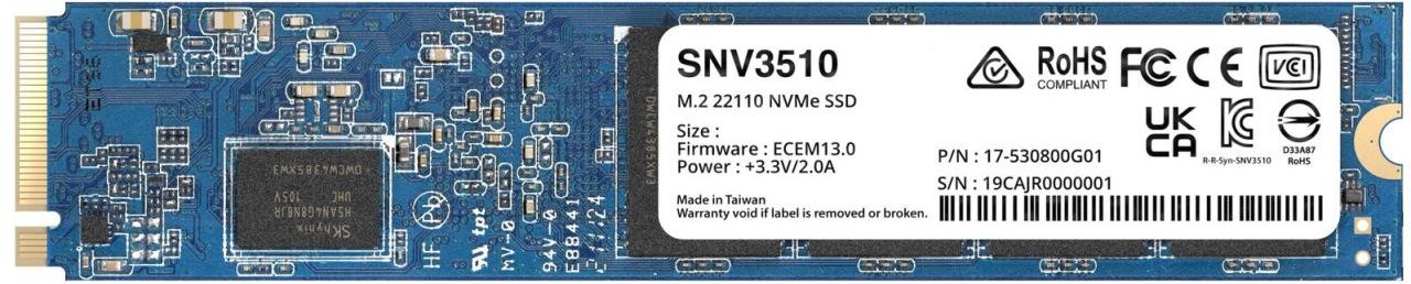 Synology Enterprise M.2 22100 NVMe PCIe 3.0 x4 SSD Festplatte 400GB