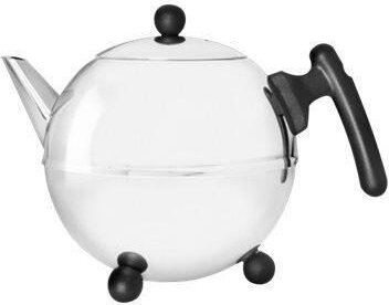 bredemeijer Bella Ronde Teekanne 1,2 l silber, schwarz