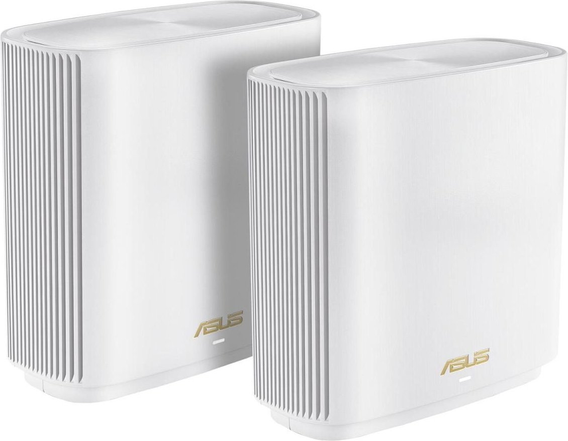 ASUS ZenWiFi XT9 AX7800 2er Set Weiß kombinierbarer Router (Tethering als 4G und 5G Router-Ersatz, Whole-Home Tri-Band A