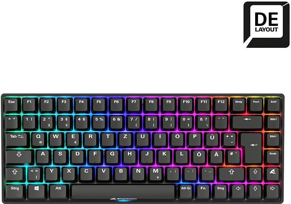 Sharkoon SKILLER SGK50 S3 PBT - Black Gaming-Tastatur, Gateron G Pro 3.0 Yellow