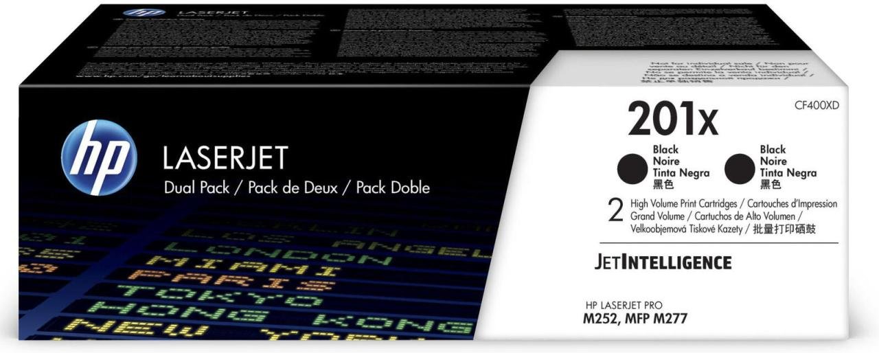HP Original 201X Toner - schwarz Doppelpack (CF400XD)