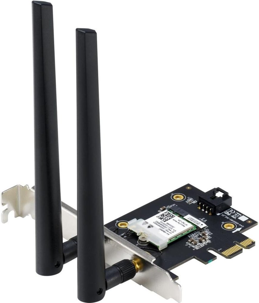 Thumbnail - ASUS PCE-AXE5400 WiFi 6E PCI-E Adapter (zwei externe Antennen, 6Hz Band, 160MHz, Bluetooth 5.2, WPA3, OFDMA, MU-MIMO)