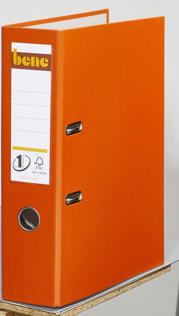 bene Ordner Rückenbreite 8 cm DIN A4 Kunststoff orange