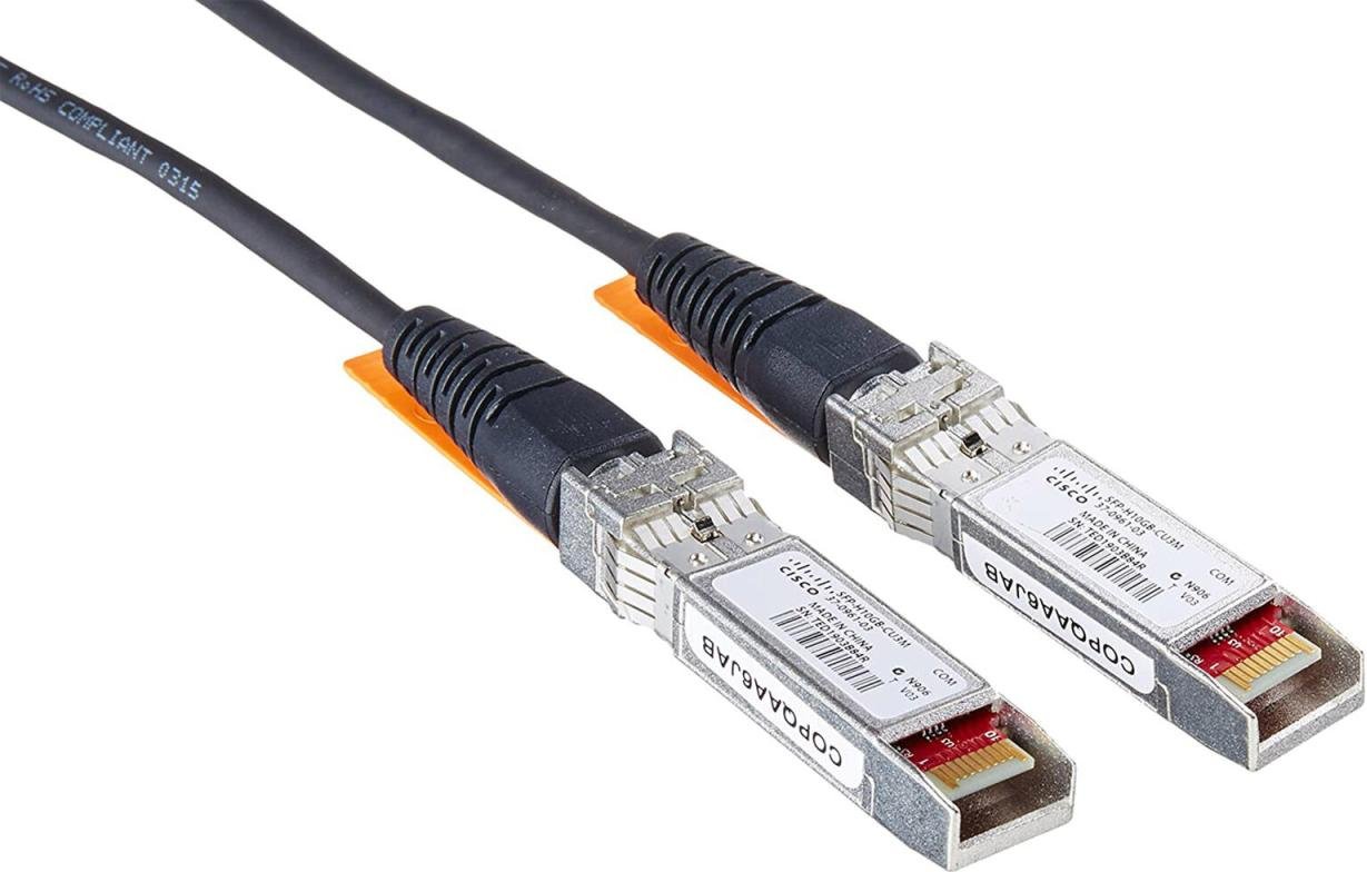 Cisco 10G direkt verbundenes Twinax-SFP+-Kabel, passiv, AWG-30-Kabelbaugruppe, 3 m, orange (SFP-H10GB-CU3M=)