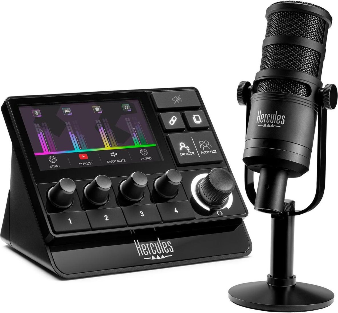 0 Hercules Stream Essentials Kit XLR, Schwarz