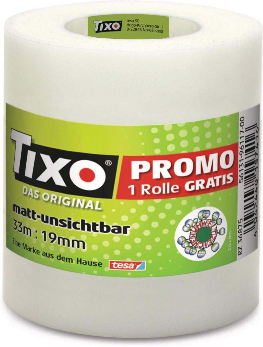 Thumbnail - TIXO Klebefilm 19 mm x 33 m weiß