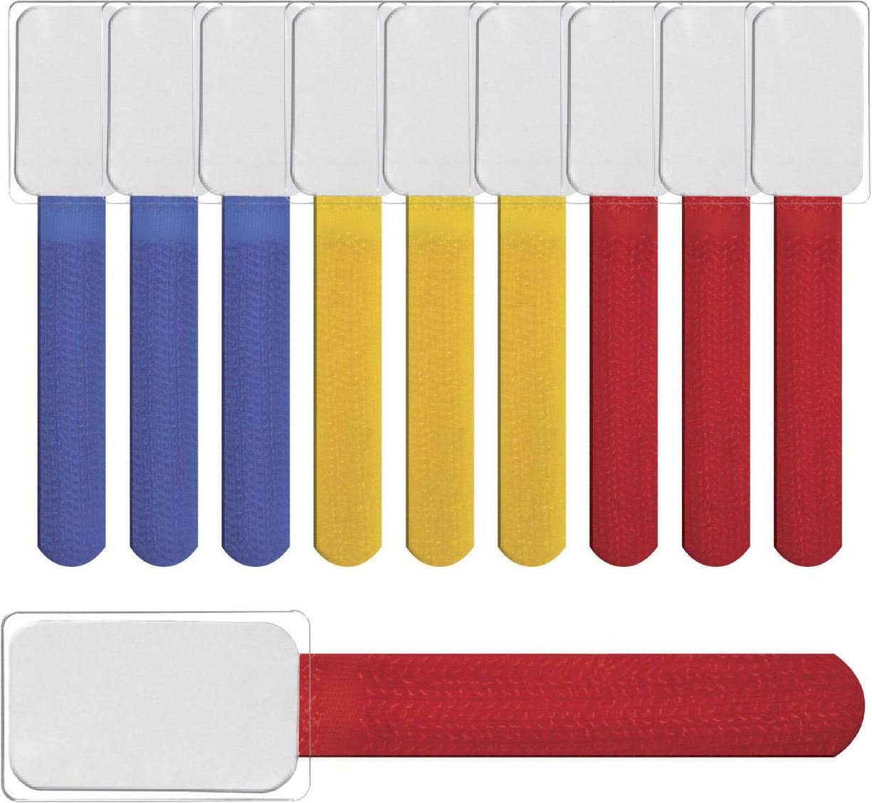 LABEL THE CABLE Klettkabelbinder rot, gelb, blau