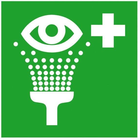 SafetyMarking® Rettungszeichen-Aufkleber Augenspüleinrichtung 15 cm x 15 cm