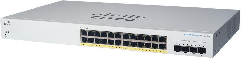 Cisco Switch Business 220-Series 28-Port 1GbE 195W PoE smart managed