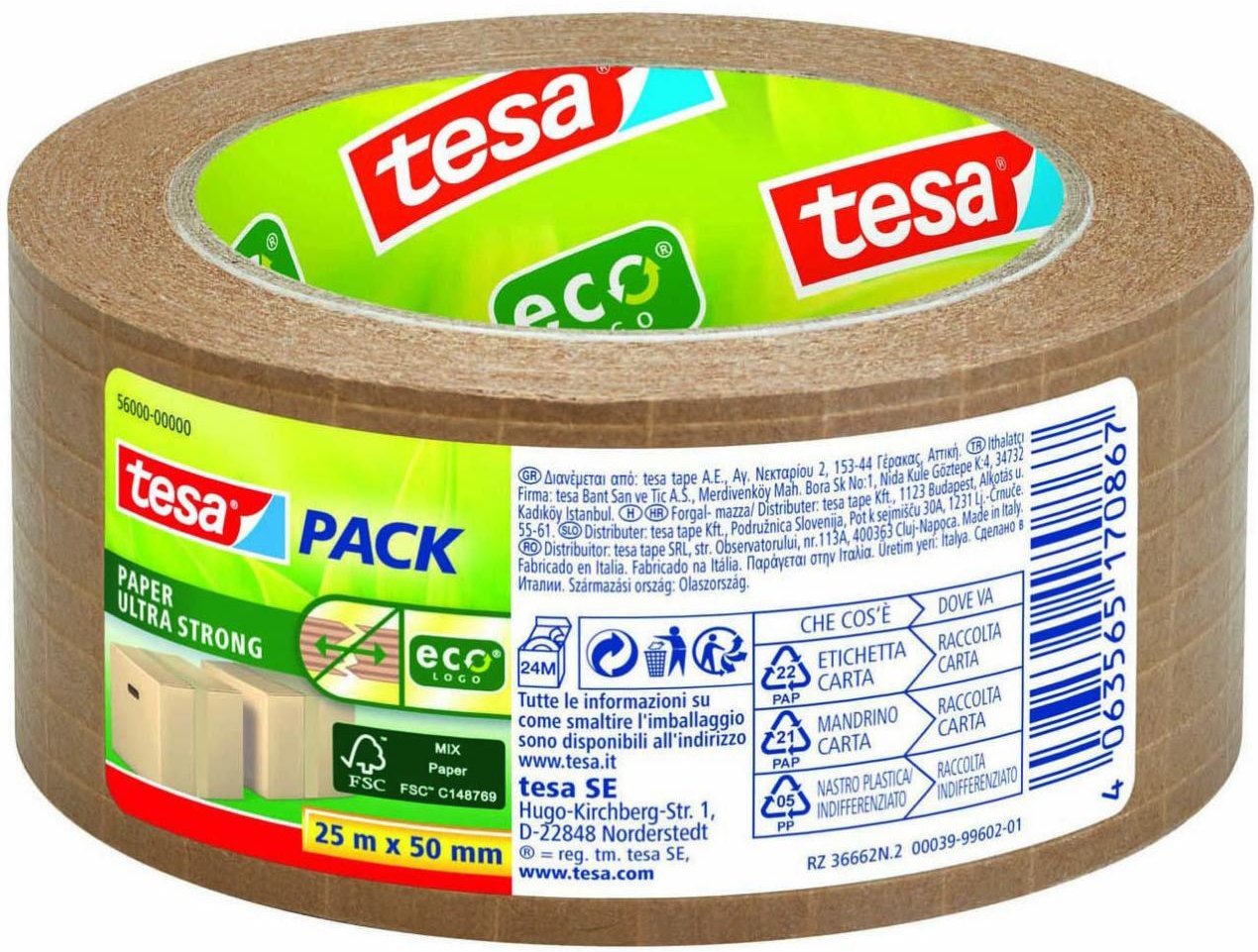 Thumbnail - tesa Packband 50 mm x 25 m braun