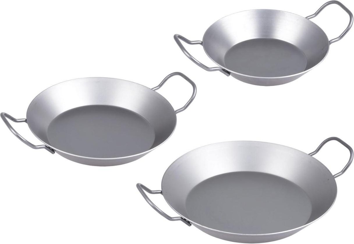 chg Servierpfannen-Set 800 ml + 1,2 l + 2 l silber