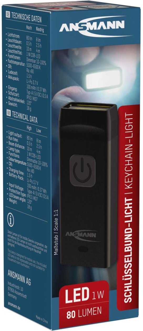 ANSMANN Taschenlampe schwarz