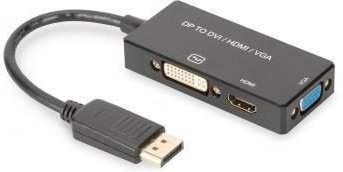 DIGITUS DisplayPort-Konverterkabel - DisplayPort / HDMI / DVI-D / DB15 0,2m