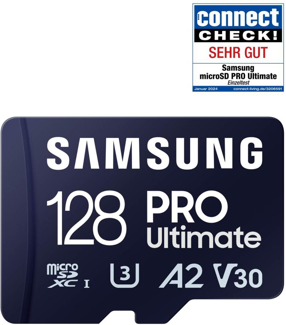 Samsung PRO Ultimate microSD-Speicherkarte inkl. SD Adapter - 128 GB