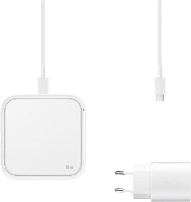 Samsung Wireless Charger Pad mit Schnellladeadapter EP-P2400T - Induktive Ladestation (White)