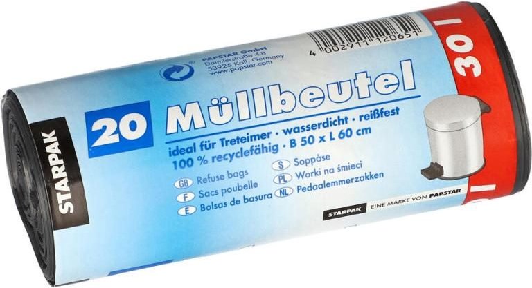 Thumbnail - PAPSTAR Müllbeutel 30,0 l grau