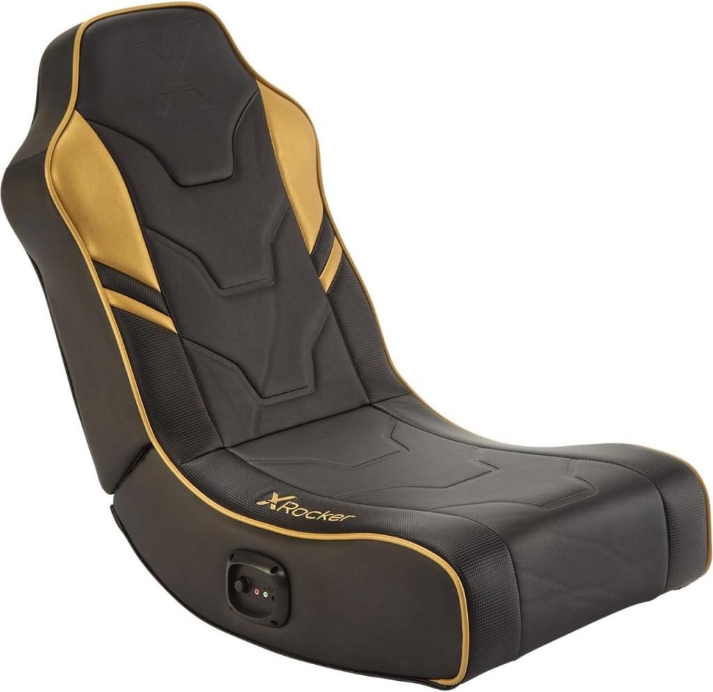 Thumbnail - 0 X Rocker Shadow 2.0 Floor Rocker Gaming-Bodensessel für Kinder & Jugendliche mit Audiosystem - schwarz/gold