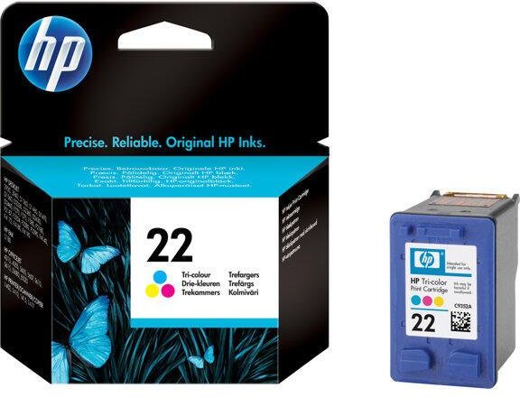 HP Original 22 Druckerpatrone cyan magenta gelb 165 Seiten 5ml (C9352AE#301)